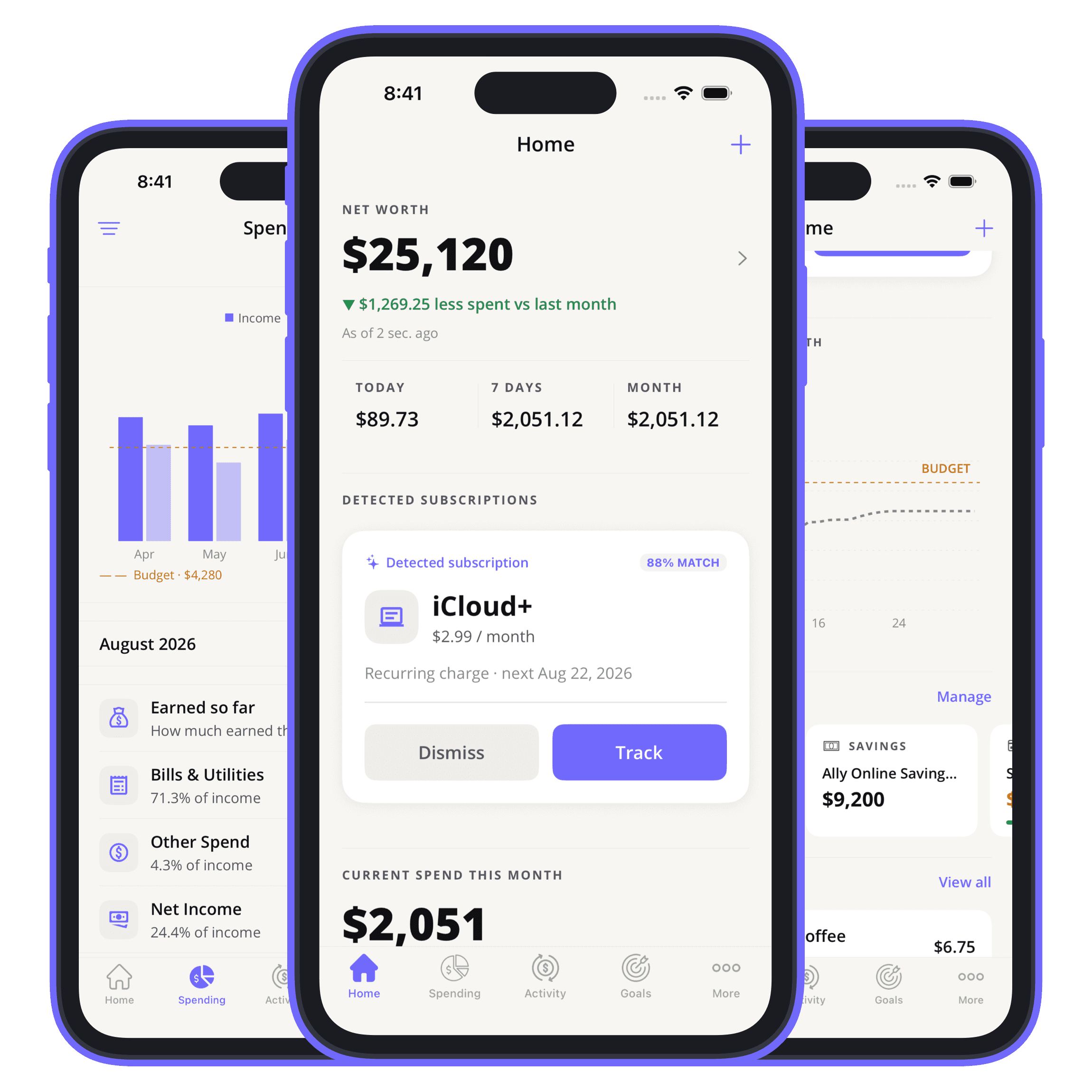 Budgitify app showing budget tracking and expense overview